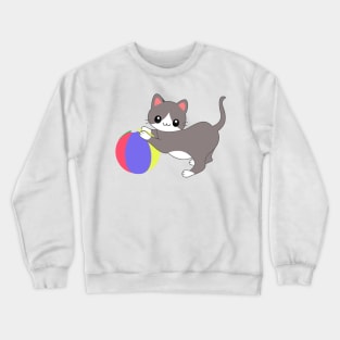 Cat and Ball Crewneck Sweatshirt